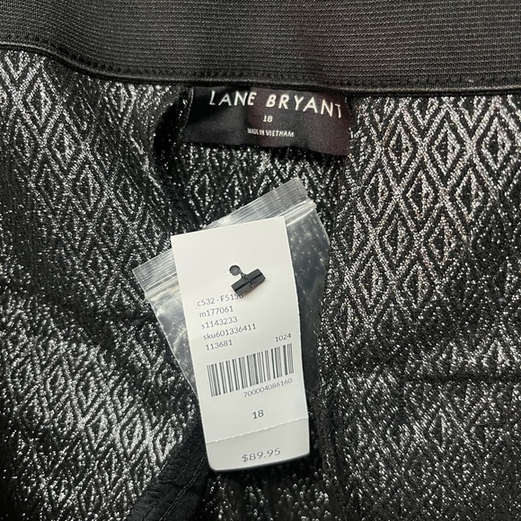 Lane Bryant Black and Silver Patterned Pants - Picture 5 of 5
